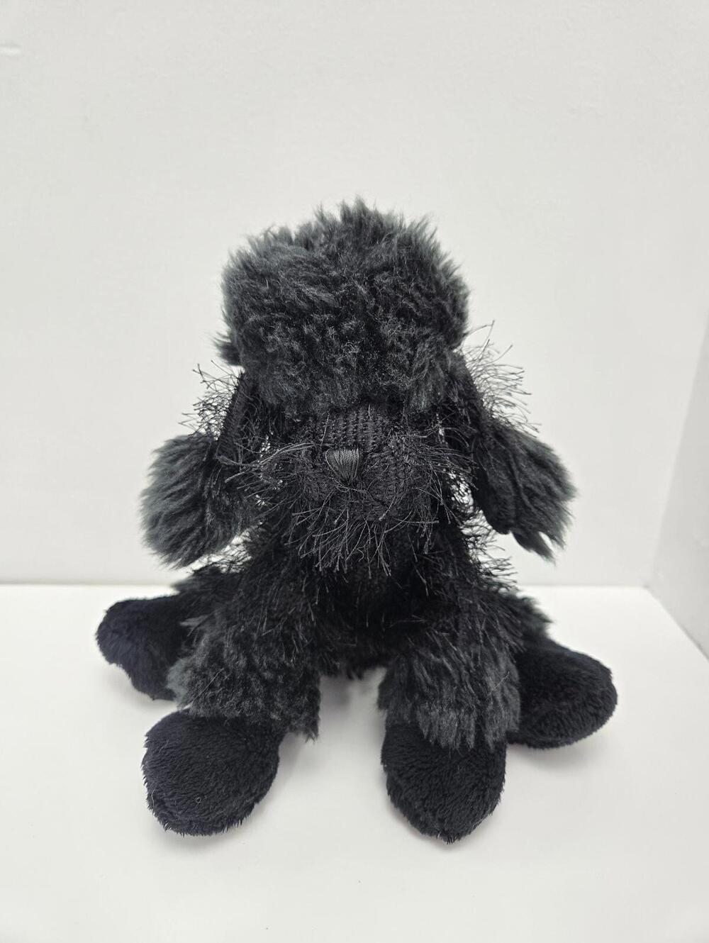 Vintage Webkinz Black Poodle Plush with No Tag, Ganz Plush (6 inch)